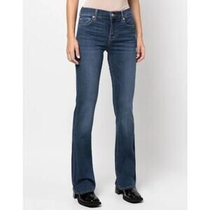 7 For All Mankind Dark Wash Blue Denim Bootcut Ankle Jeans Womens Sz 29 Mid Rise